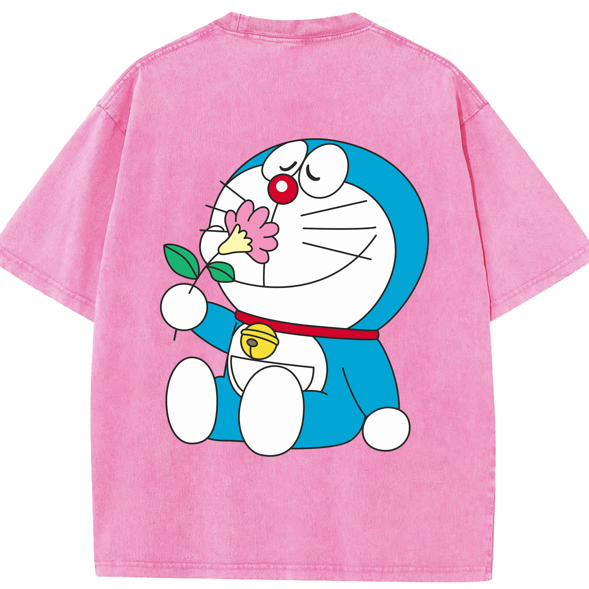 （画像用） ドラえもん Doraemon 綿100% ヴィンテージ風 半袖Tシャツ（背面プリント）